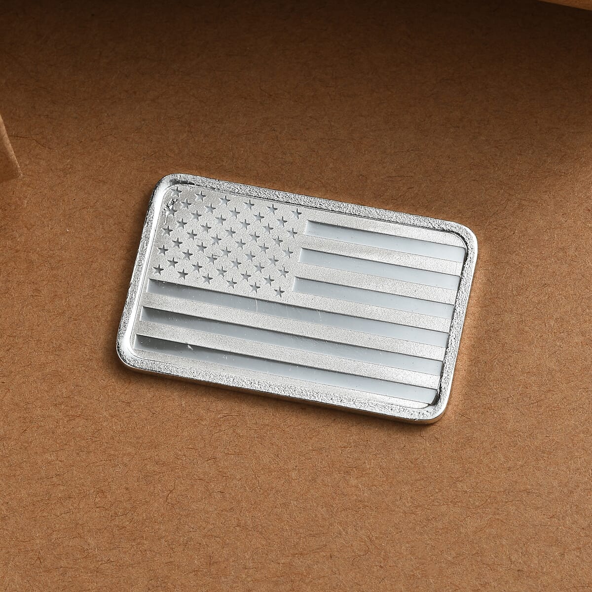 999 Fine Silver USA Flag Emboss Bar (10 g) image number 1