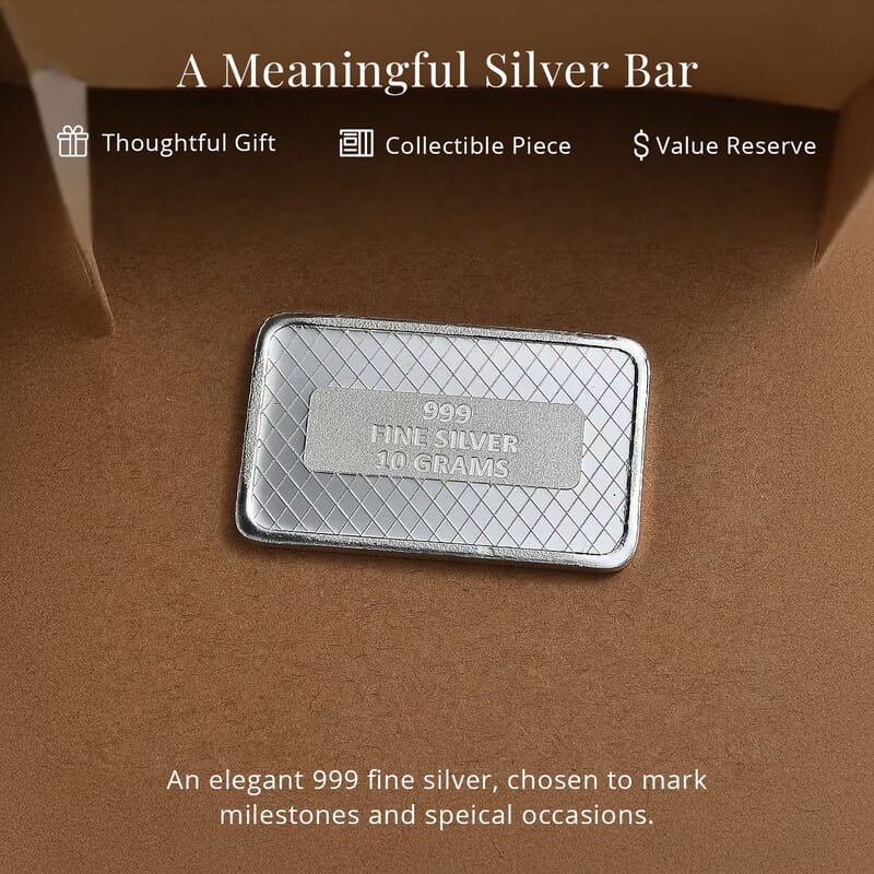 999 Fine Silver Land of the Free – USA Flag Tribute Bar 10 Grams