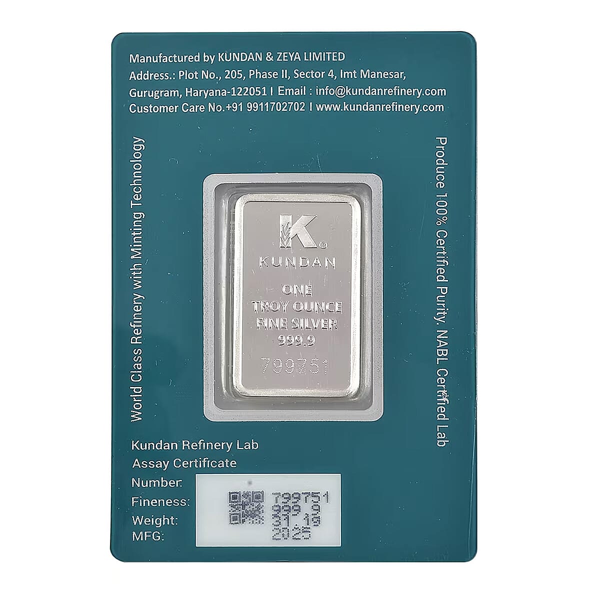  Kundan 999.9 Fine Silver One Troy Ounce Bullion Rose Flower Bar (31 g) image number 5