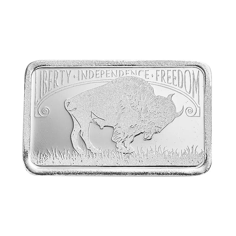 999 Fine Silver The Great American Bison – Symbol of Strength Bar 10 Grams