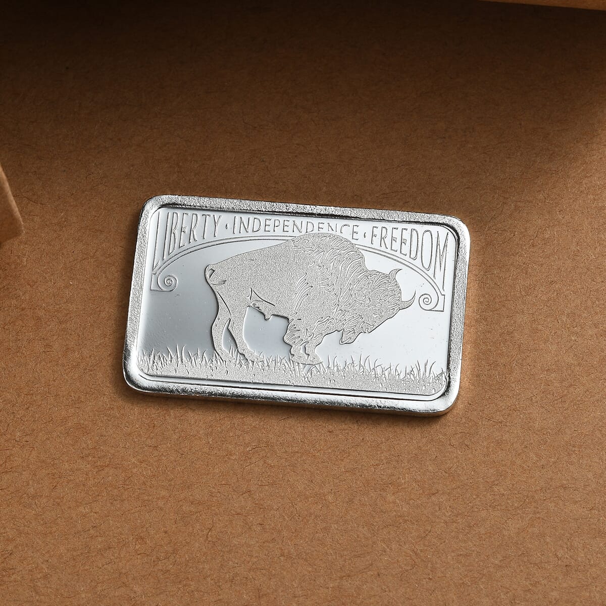 999 Fine Silver American bison Emboss Bar (10 g) image number 1