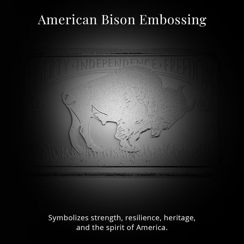 999 Fine Silver The Great American Bison – Symbol of Strength Bar 10 Grams