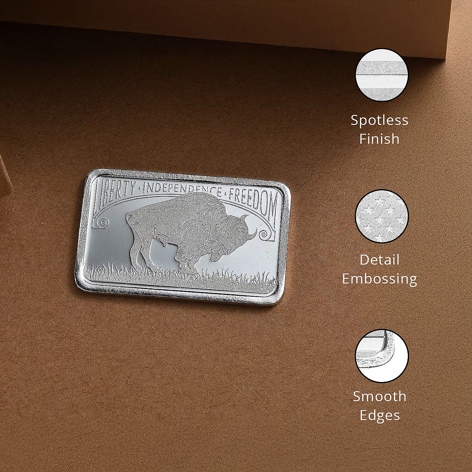999 Fine Silver The Great American Bison – Symbol of Strength Bar 10 Grams