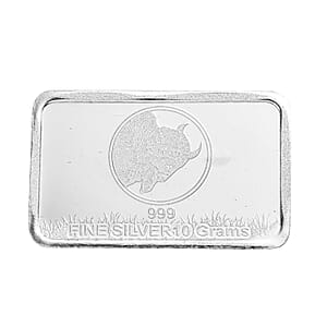 999 Fine Silver American bison Emboss Bar (10 g) (Del. in 10-12 Days)