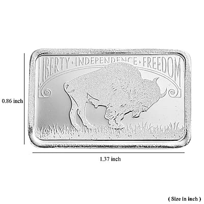 999 Fine Silver The Great American Bison – Symbol of Strength Bar 10 Grams