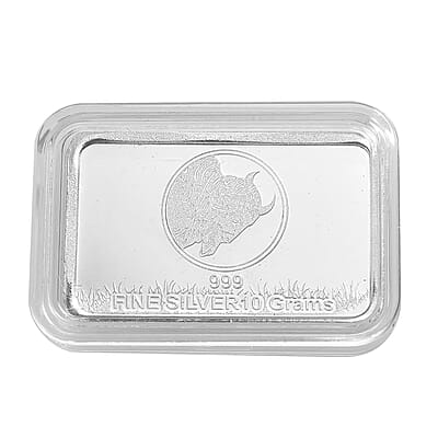 999 Fine Silver The Great American Bison – Symbol of Strength Bar 10 Grams