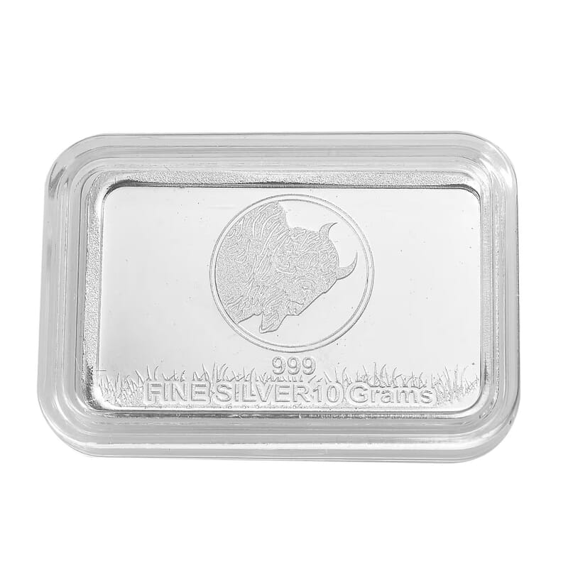 999 Fine Silver The Great American Bison – Symbol of Strength Bar 10 Grams