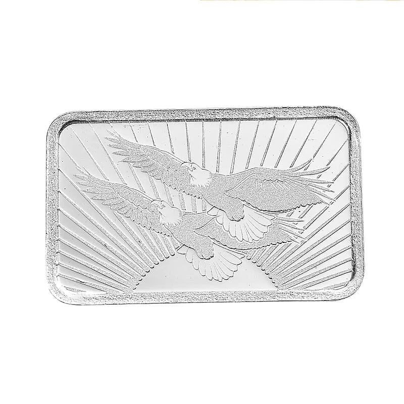 999 Fine Silver Wings of Freedom – The Proud Twin Eagle Bar 10 Grams