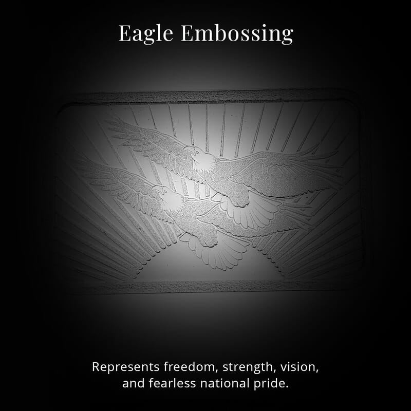 999 Fine Silver Wings of Freedom – The Proud Twin Eagle Bar 10 Grams