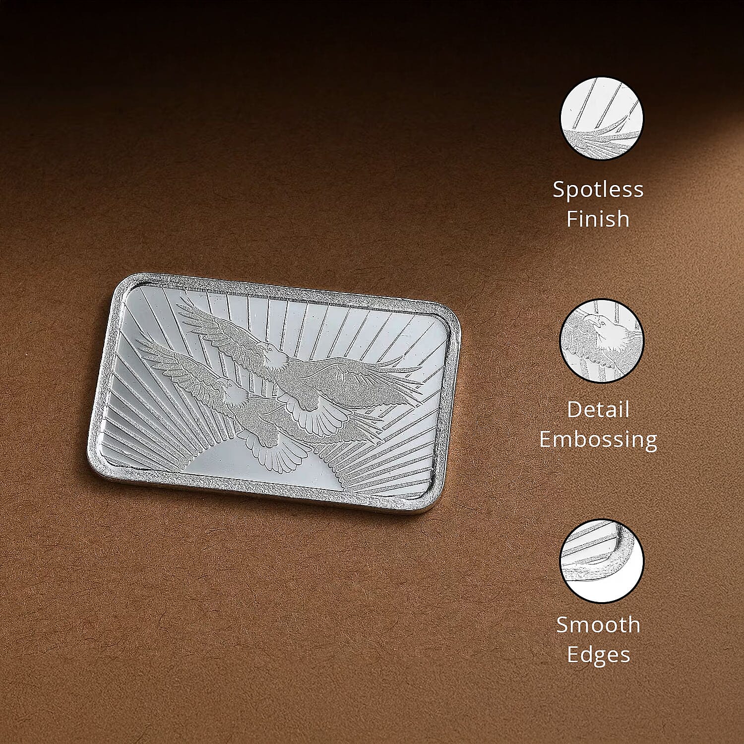 999 Fine Silver Wings of Freedom – The Proud Twin Eagle Bar 10 Grams