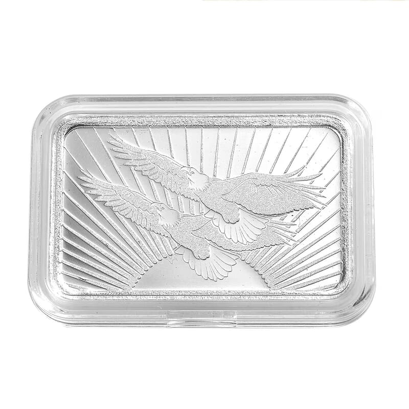 999 Fine Silver Wings of Freedom – The Proud Twin Eagle Bar 10 Grams