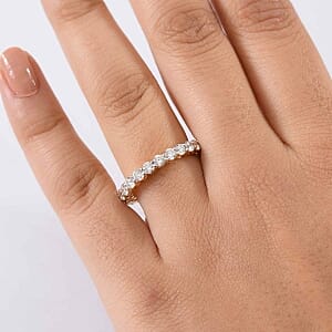Luxuriant Lab Grown Diamond 2.00 ctw Band Ring in 18K Vermeil Yellow Gold Over Sterling Silver (Size 8.0)