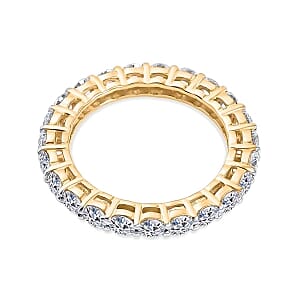 Luxuriant Lab Grown Diamond 2.00 ctw Band Ring in 18K Vermeil Yellow Gold Over Sterling Silver (Size 8.0)