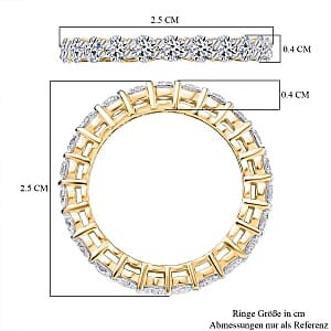 Luxuriant Lab Grown Diamond 2.00 ctw Band Ring in 18K Vermeil Yellow Gold Over Sterling Silver (Size 8.0)