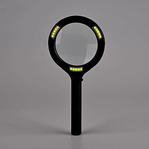 Livmore Black Single 3X Hand-held LED Light Magnifier (2xAA Battery Not Included)
