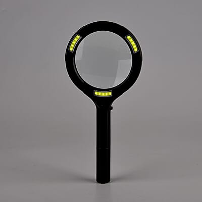 Livmore Black Single 3X Hand-held LED Light Magnifier (2xAA Battery Not Included)