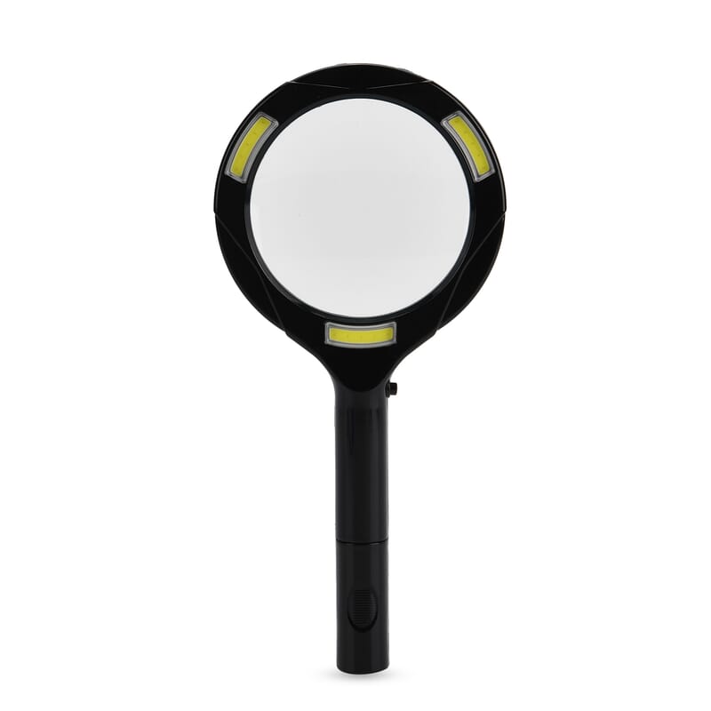 Livmore Black Single 3X Hand-held LED Light Magnifier (2xAA Battery Not Included)