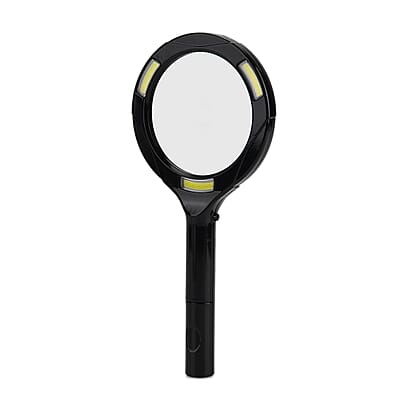 Livmore Black Single 3X Hand-held LED Light Magnifier (2xAA Battery Not Included)