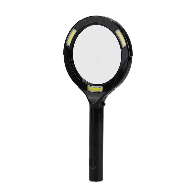 Livmore Black Single 3X Hand-held LED Light Magnifier (2xAA Battery Not Included)