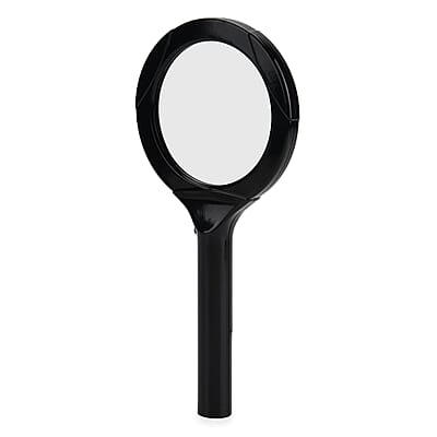 Livmore Black Single 3X Hand-held LED Light Magnifier (2xAA Battery Not Included)