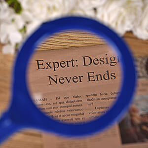 Livmore Blue Single 3X Hand-held LED Light Magnifier (2xAA Battery Not Included)