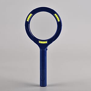 Livmore Blue Single 3X Hand-held LED Light Magnifier (2xAA Battery Not Included)