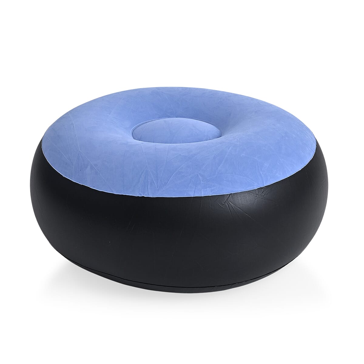 Livmore Inflatable Chair with Ottoman - Blue image number 4