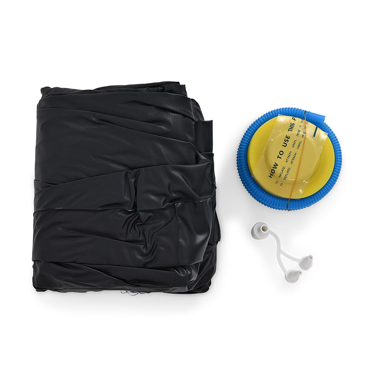 Livmore Inflatable Chair with Ottoman - Blue image number 5