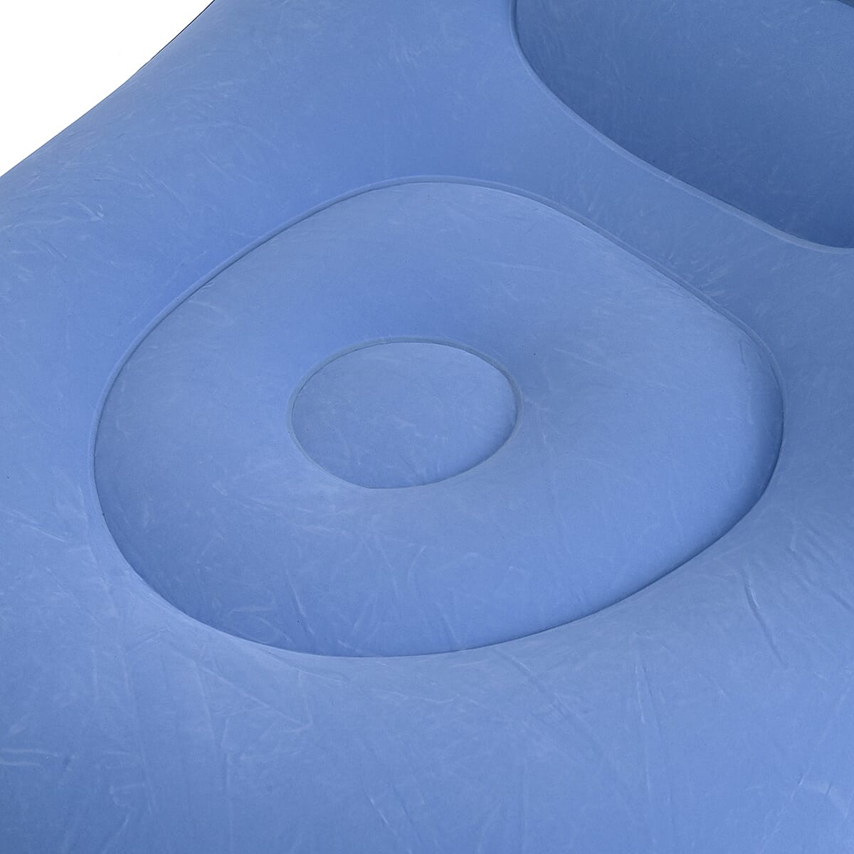 Livmore Inflatable Chair with Ottoman - Blue image number 8