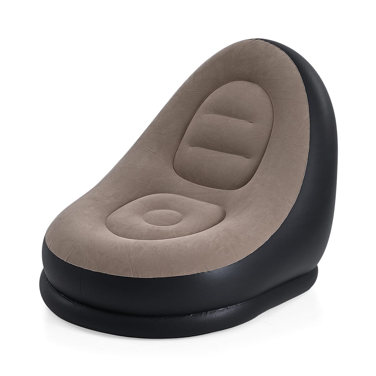 Livmore Inflatable Chair with Ottoman - Black image number 2