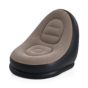 Livmore Inflatable Chair with Ottoman - Black