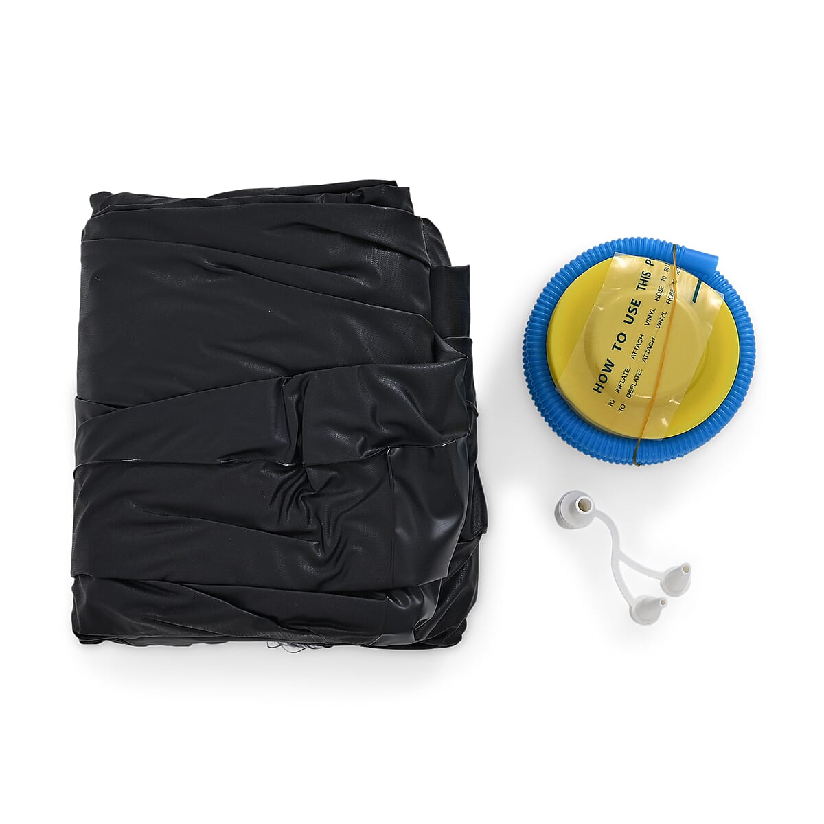 Livmore Inflatable Chair with Ottoman - Black image number 5