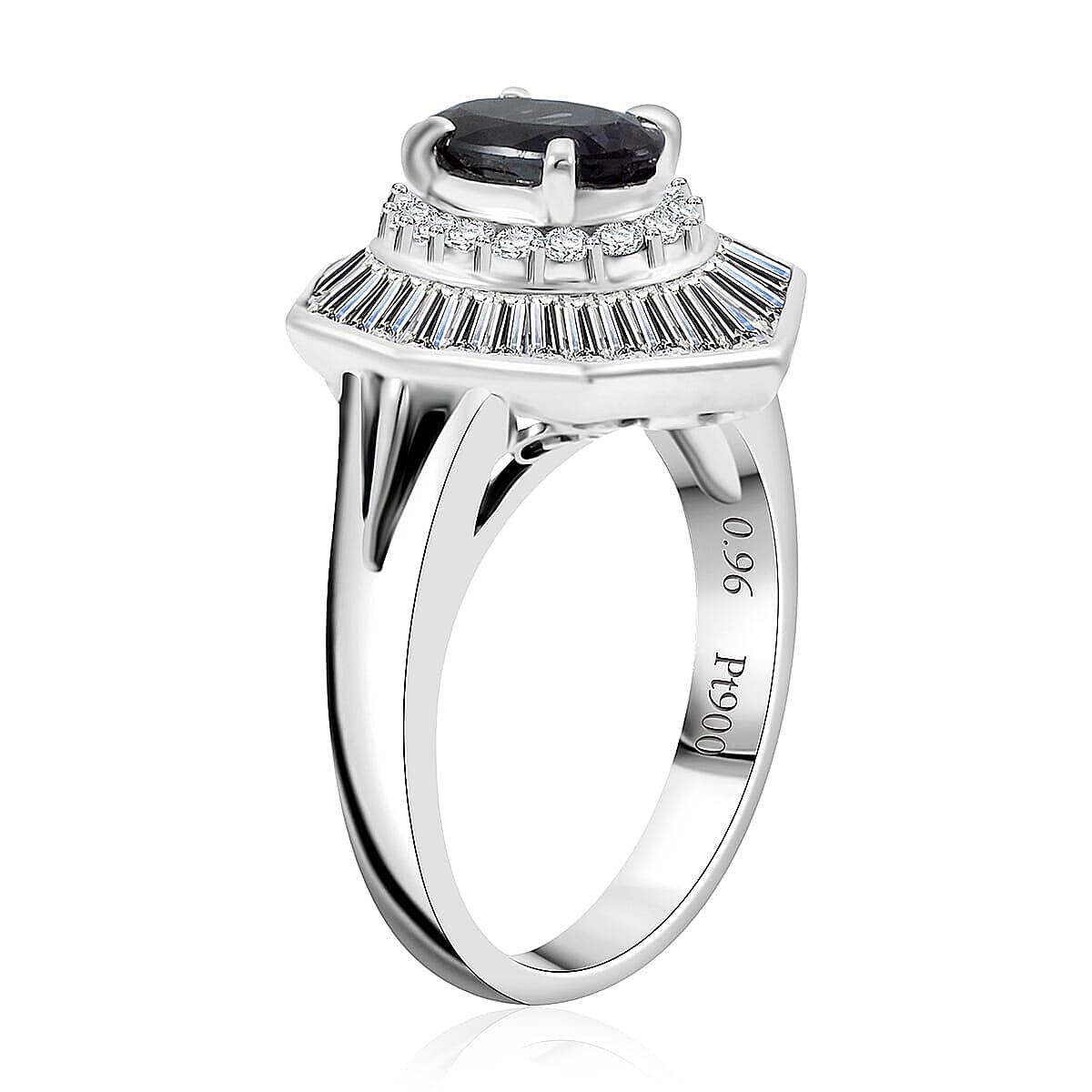 Chairman Vault Collection Certified & Appraised AAAA Brazilian Alexandrite and E-F VS Diamond 1.96 ctw Ring in 900 Platinum (Size 6.0) 8.60 Grams 