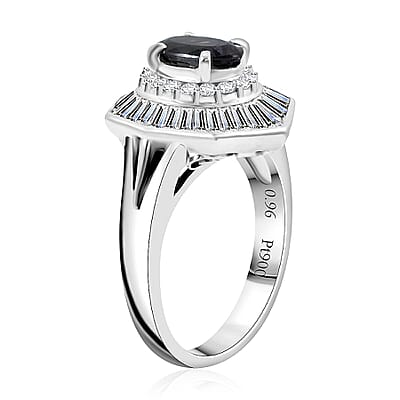 Chairman Vault Collection Certified & Appraised AAAA Brazilian Alexandrite and E-F VS Diamond 1.96 ctw Ring in 900 Platinum (Size 6.0) 8.60 Grams 