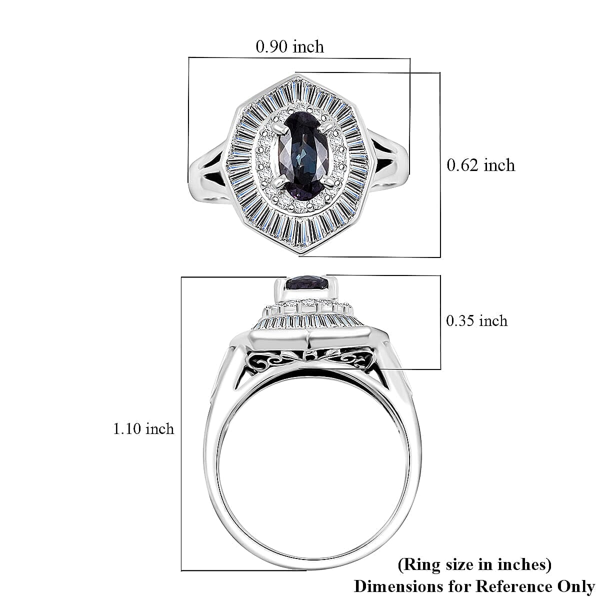 Chairman Vault Collection Certified & Appraised AAAA Brazilian Alexandrite and E-F VS Diamond 1.96 ctw Ring in 900 Platinum (Size 6.0) 8.60 Grams 