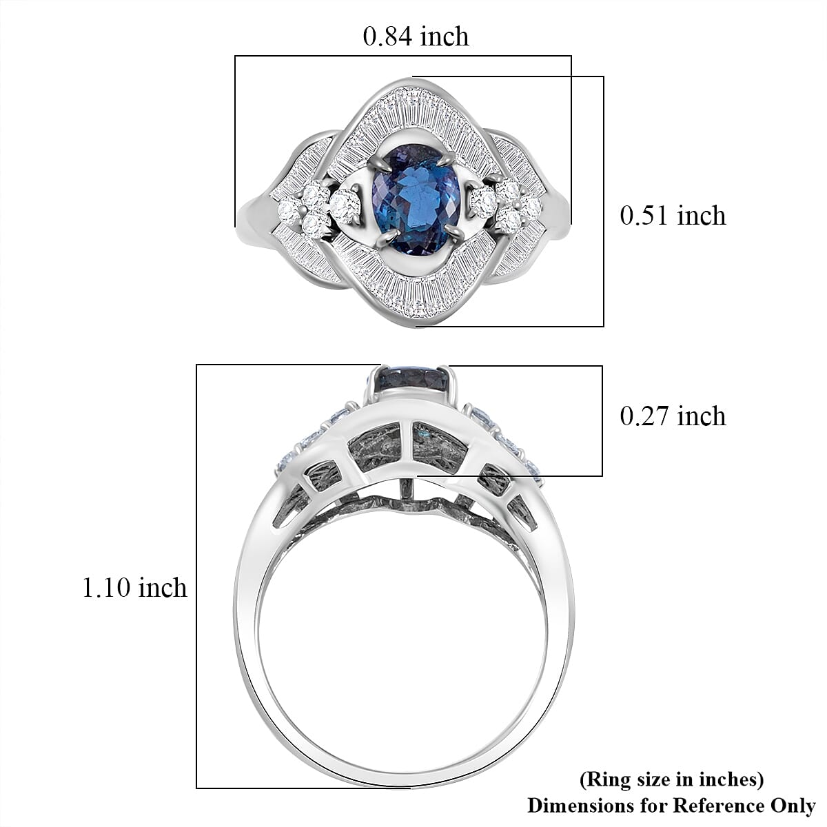 Chairman Vault Collection Certified & Appraised AAAA Brazilian Alexandrite and E-F VS Diamond 1.86 ctw Ring in 900 Platinum (Size 6.25) 7.40 Grams 