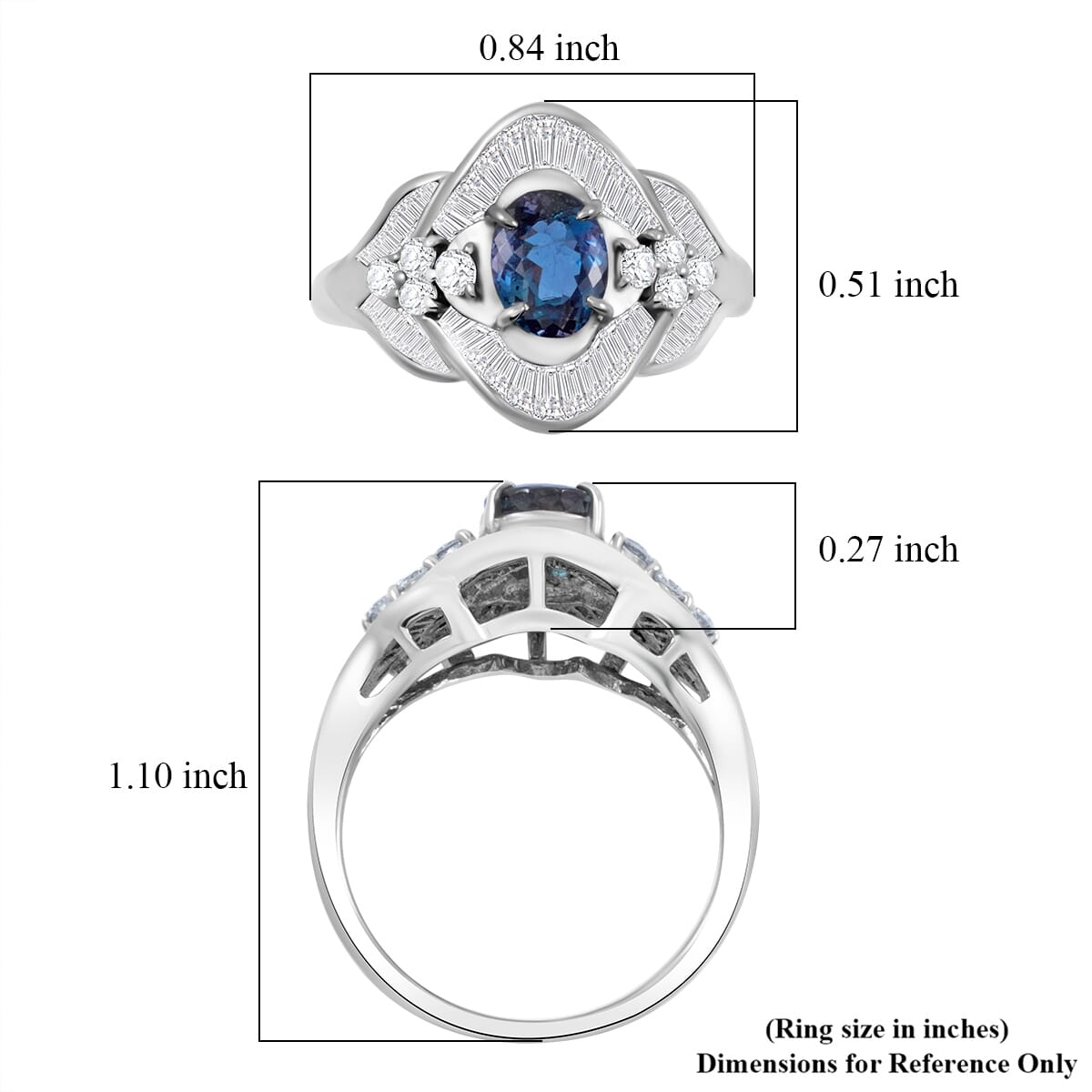 Chairman Vault Collection Certified & Appraised AAAA Brazilian Alexandrite and E-F VS Diamond 1.86 ctw Ring in 900 Platinum (Size 6.25) 7.40 Grams  image number 5