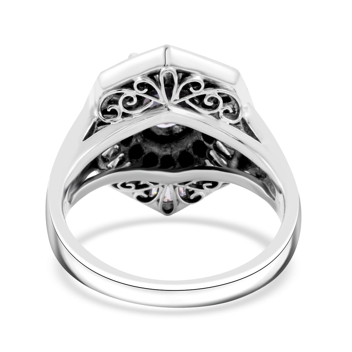 Chairman Vault Collection Certified & Appraised AAAA Brazilian Alexandrite and E-F VS Diamond 1.96 ctw Ring in 900 Platinum (Size 5.25) 8.60 Grams  image number 4