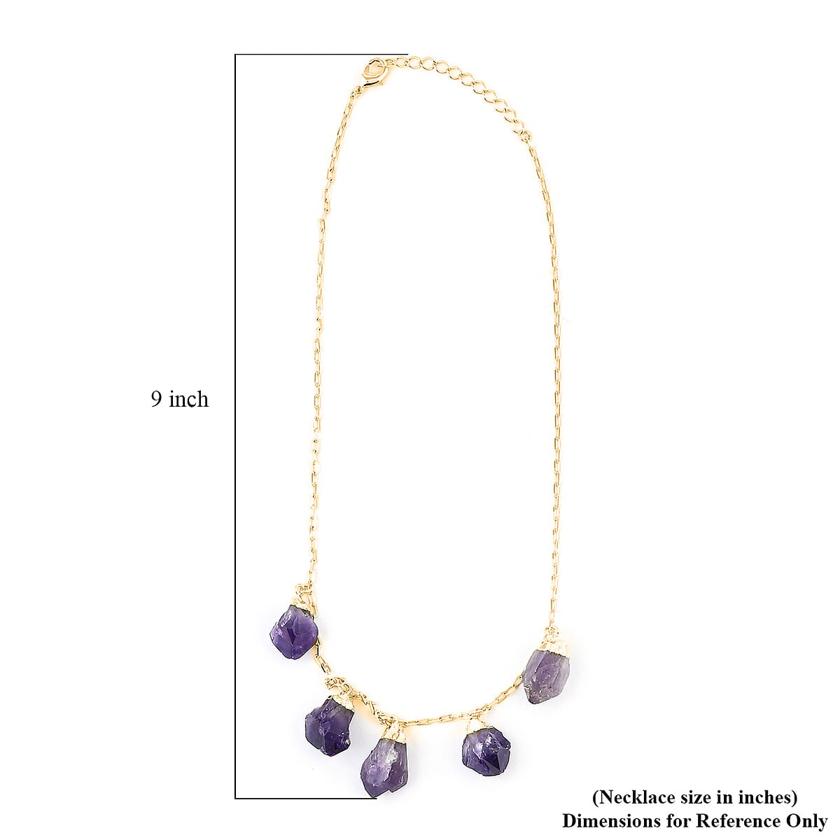Purple Amethyst 54.00 ctw Necklace in Goldtone (16-18 Inches) image number 5