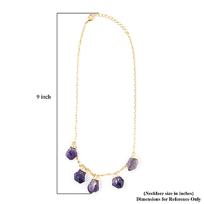 Purple Amethyst 54.00 ctw Necklace in Goldtone (16-18 Inches)