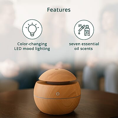 Livmore Yellow Aroma Humidifier with 7 Essential Oils