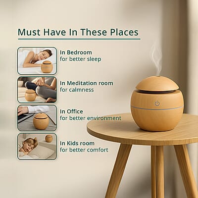Livmore Yellow Aroma Humidifier with 7 Essential Oils