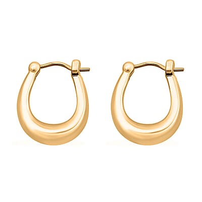 Hoop Earrings in 24K Yellow Gold 1.45 Grams