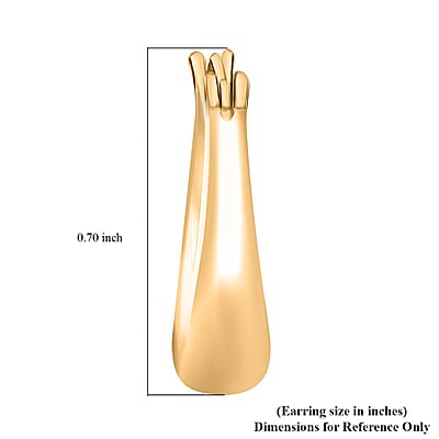 Hoop Earrings in 24K Yellow Gold 1.45 Grams