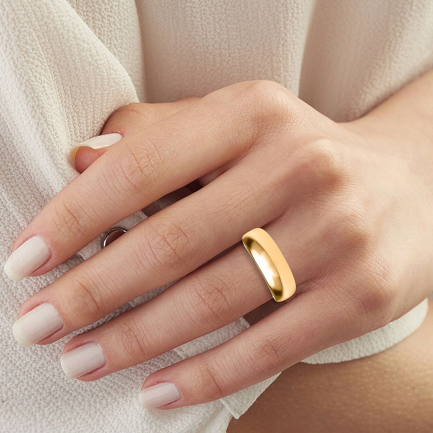 Band Ring in 24K Yellow Gold (Size 10.0) 1.48 Grams