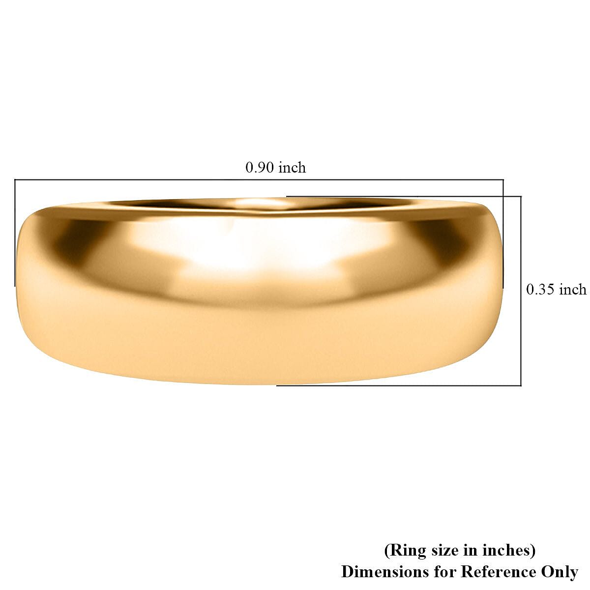 Band Ring in 24K Yellow Gold (Size 10.0) 1.48 Grams