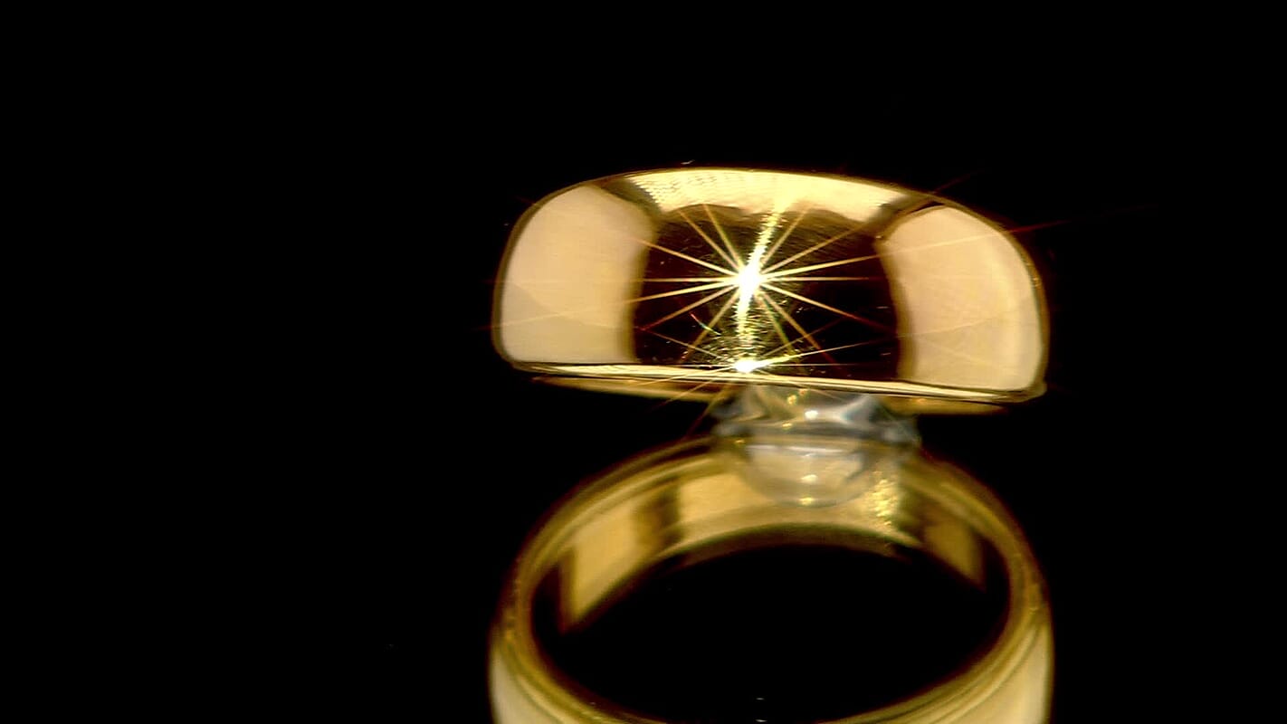 24K Yellow Gold Band Ring (Size 7.0) (1.48 g)