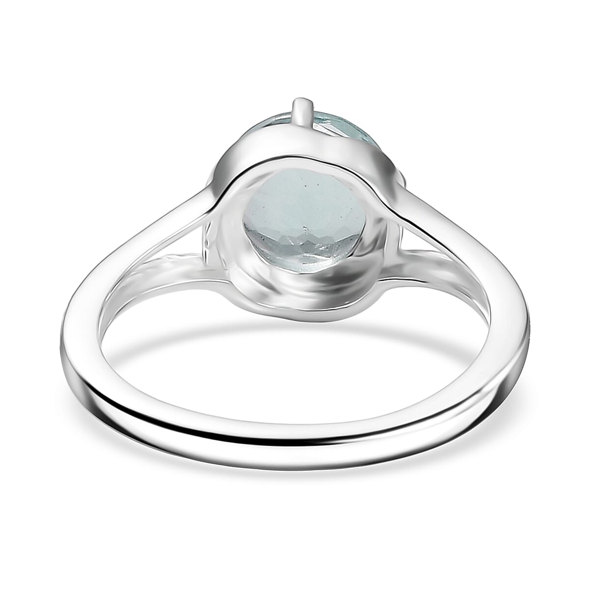 Belgian Teal Fluorite 2.35 ctw Solitaire Ring in Sterling Silver (Size 7.0) image number 4