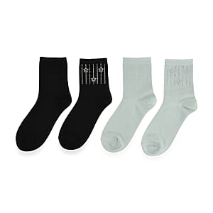 Tamsy Multi Color Crystal Stars 5pairs Ankle Socks