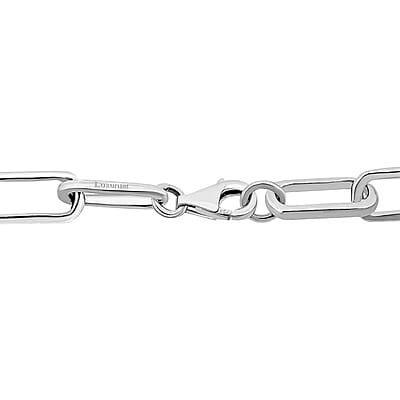 Luxuriant Lab Grown Diamond G-H SI 2.00 ctw Paper Clip Chain Necklace in Rhodium Over Sterling Silver 18 Inches